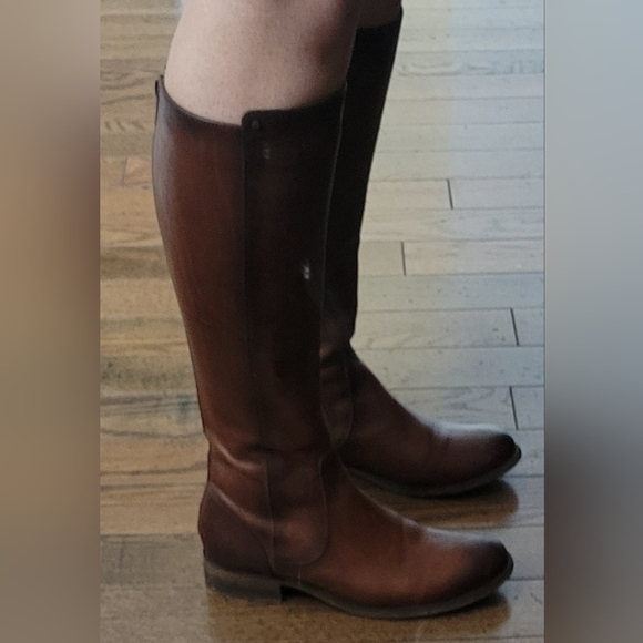Frye Melissa Stud Zip Riding Boots - Picture 2 of 14